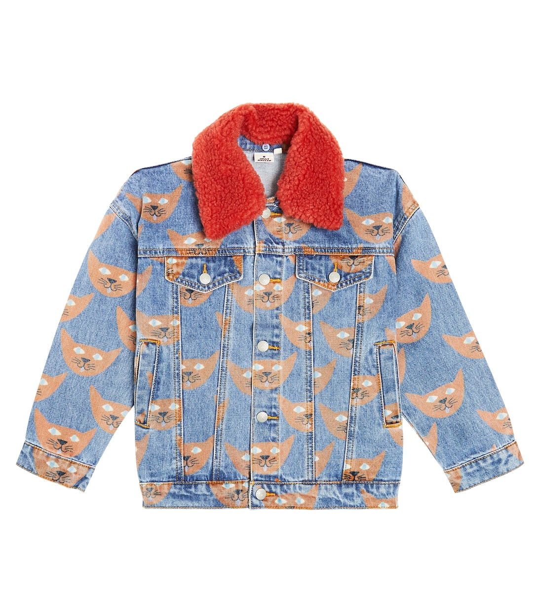 Cat printed denim jacket | Jellymallow