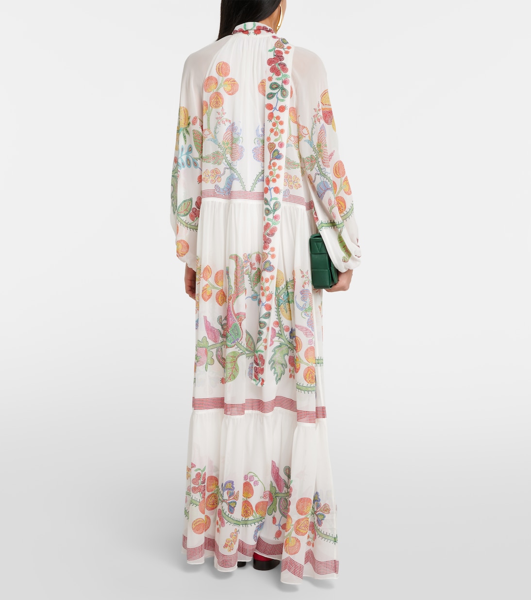 Bedrucktes Maxikleid Athena aus Seidenchiffon | La DoubleJ