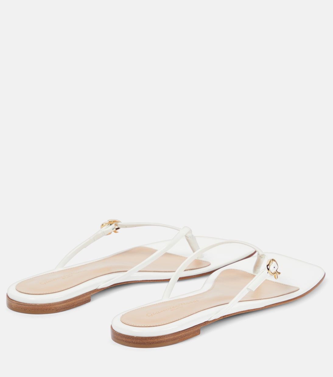 Tongs en cuir verni | Gianvito Rossi