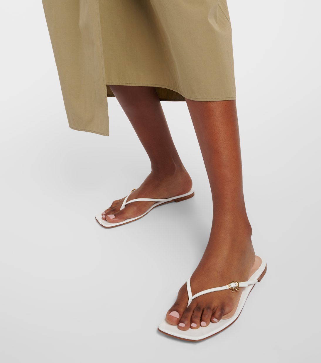 Tongs en cuir verni | Gianvito Rossi