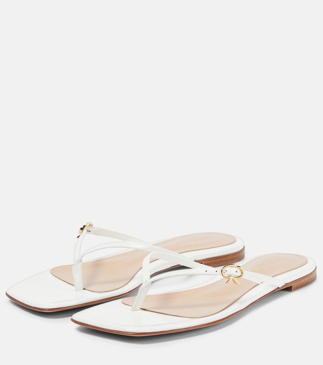 Tongs en cuir verni | Gianvito Rossi