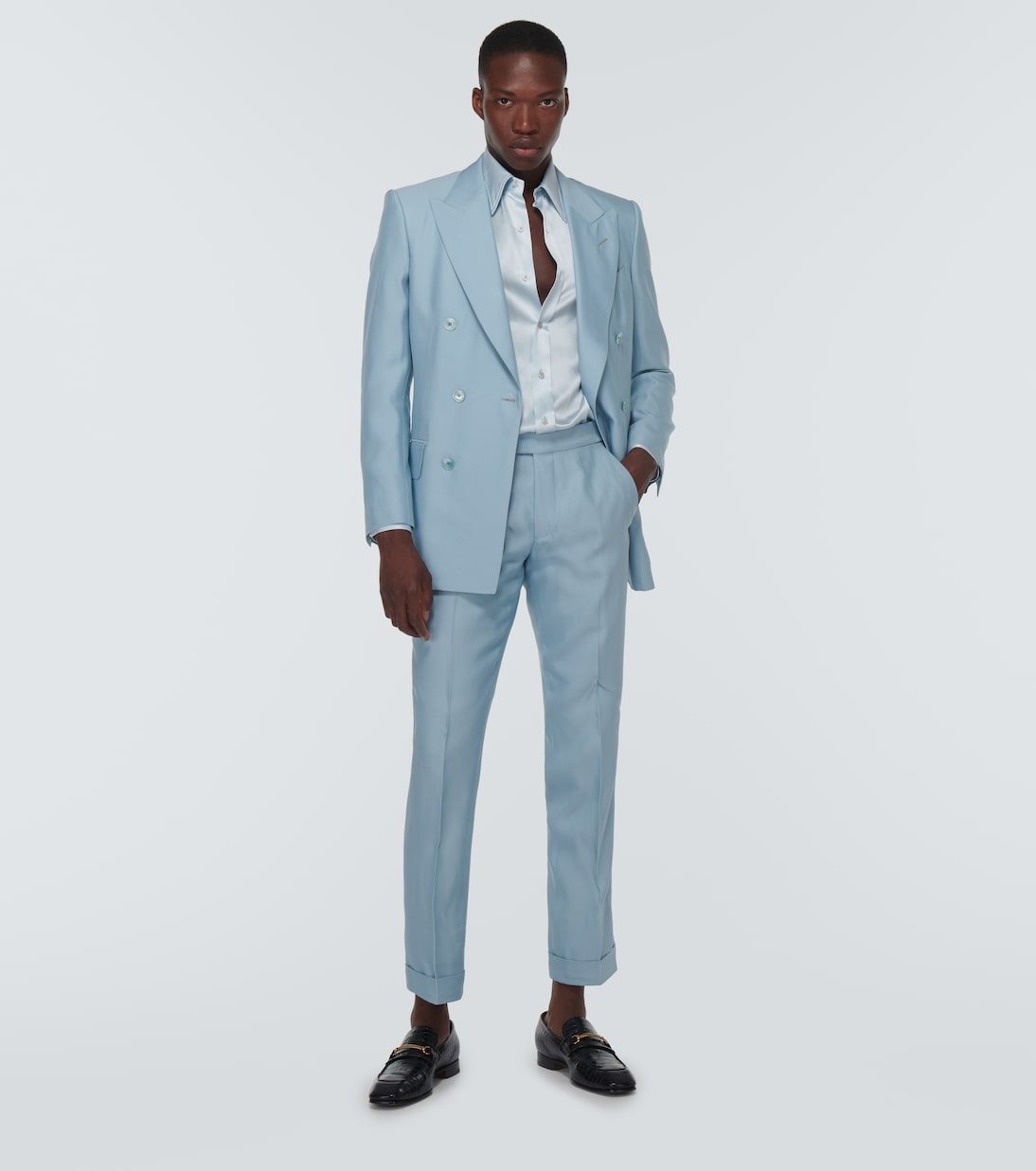 Pantalones de traje Atticus II de sarga de seda | Tom Ford