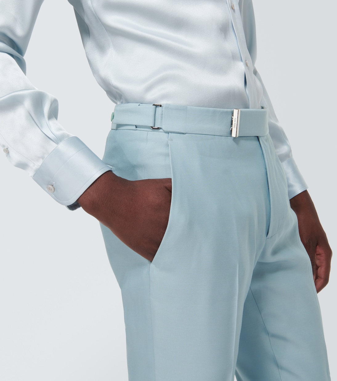 Pantalones de traje Atticus II de sarga de seda | Tom Ford