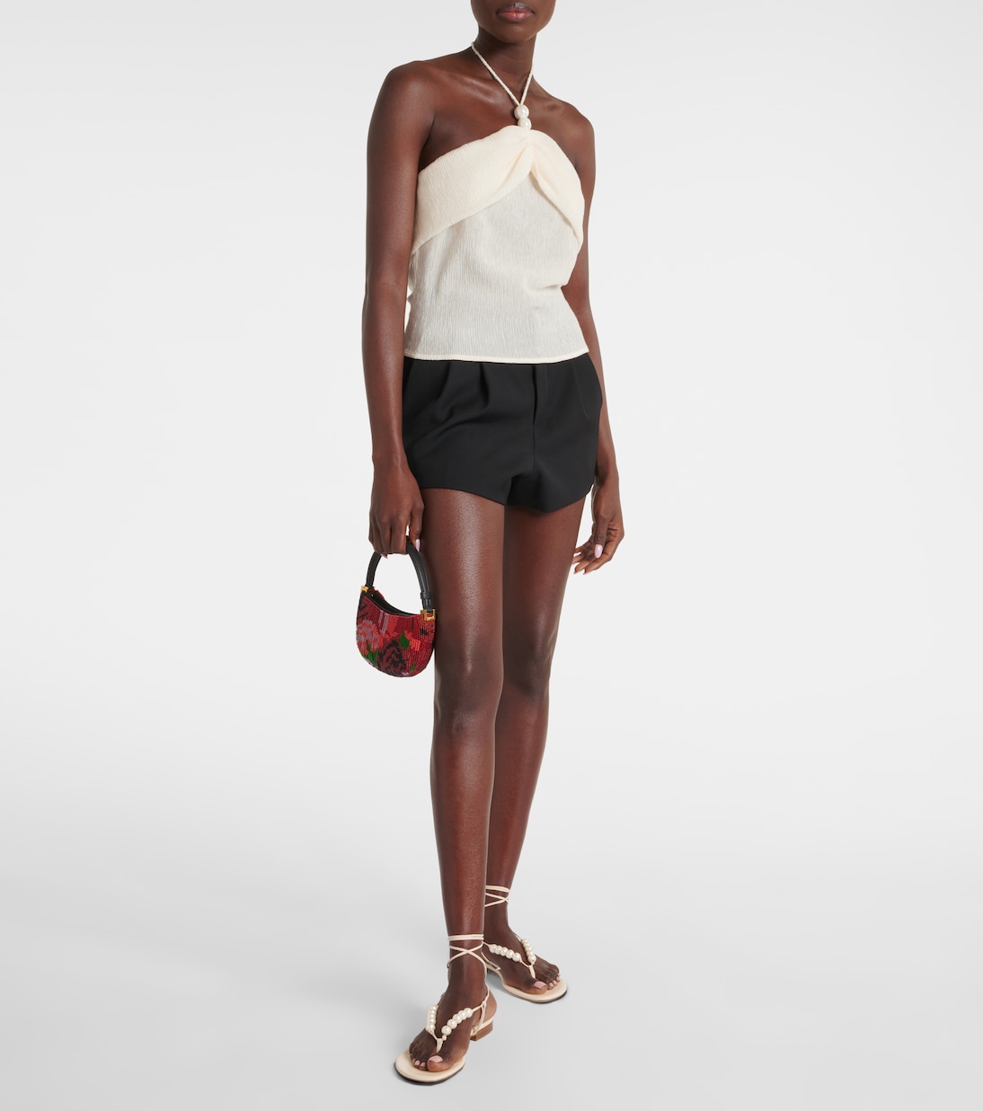 Sandali in pelle con perle bijoux | Magda Butrym