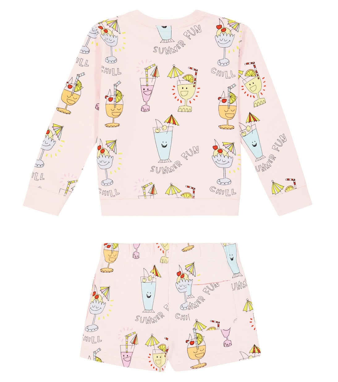 Sudadera y shorts de algodón estampados | Stella McCartney Kids