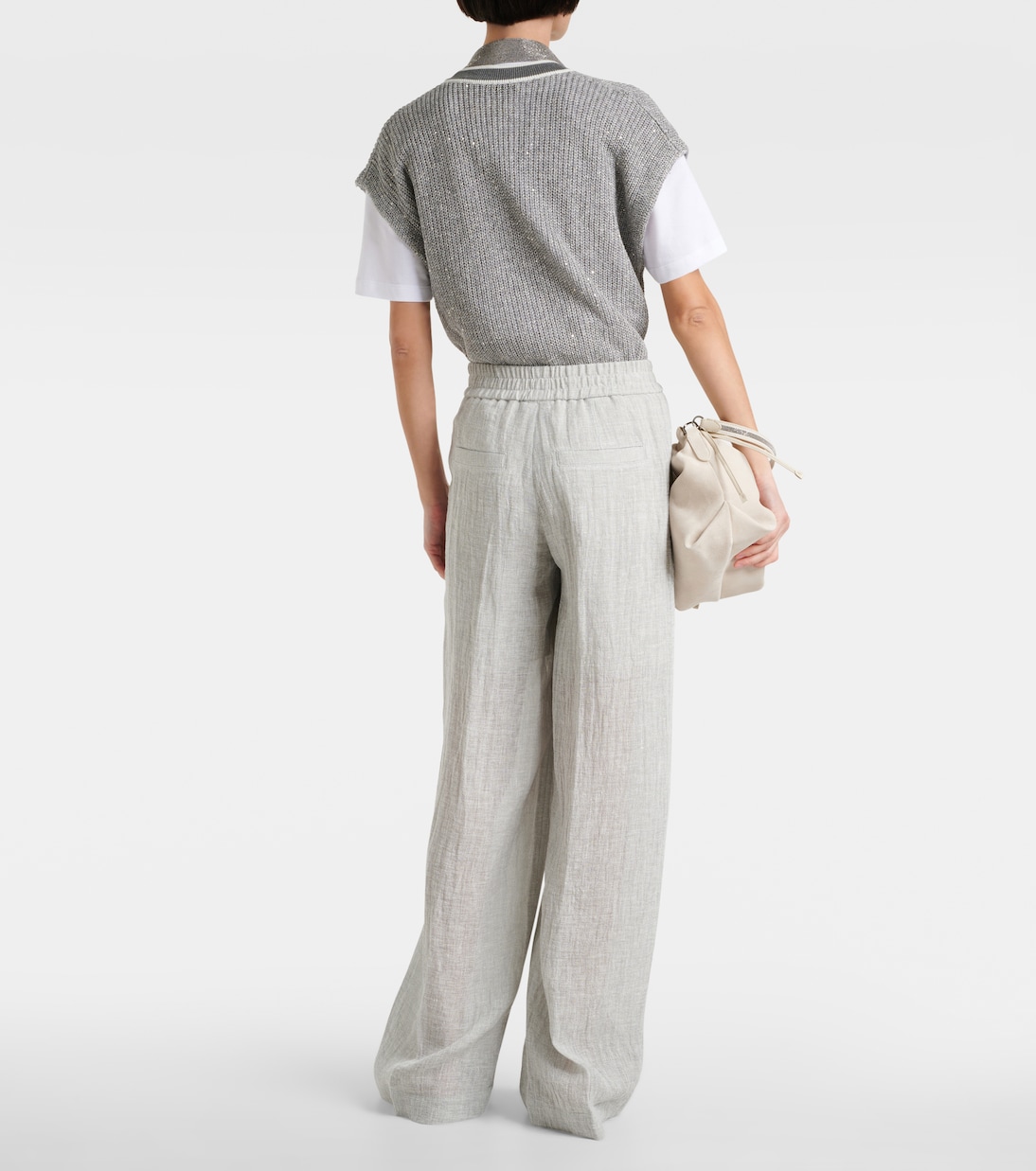 Pantaloni sportivi a gamba larga | Brunello Cucinelli