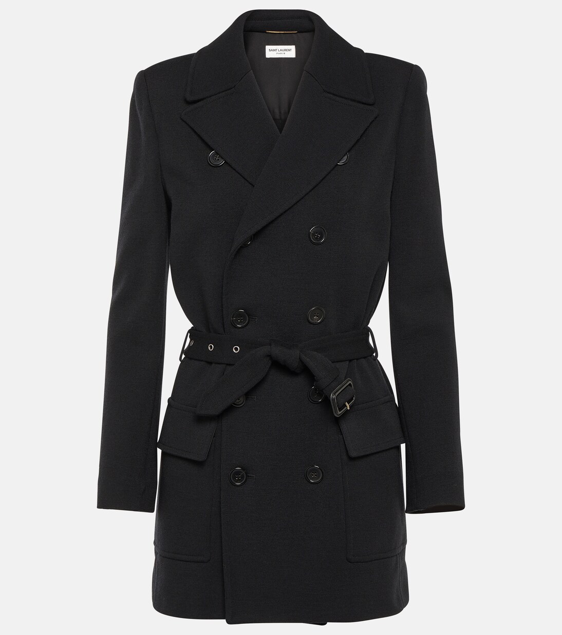 Saharienne wool blend jacket in black Saint Laurent Mytheresa