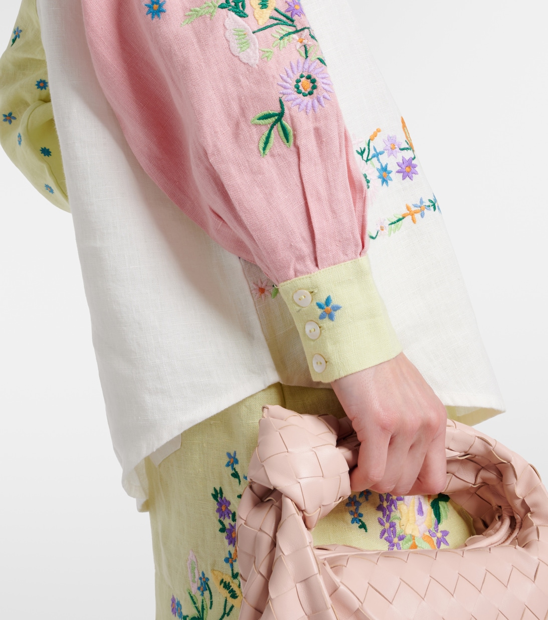 Shorts Willa in lino con ricamo | Alémais
