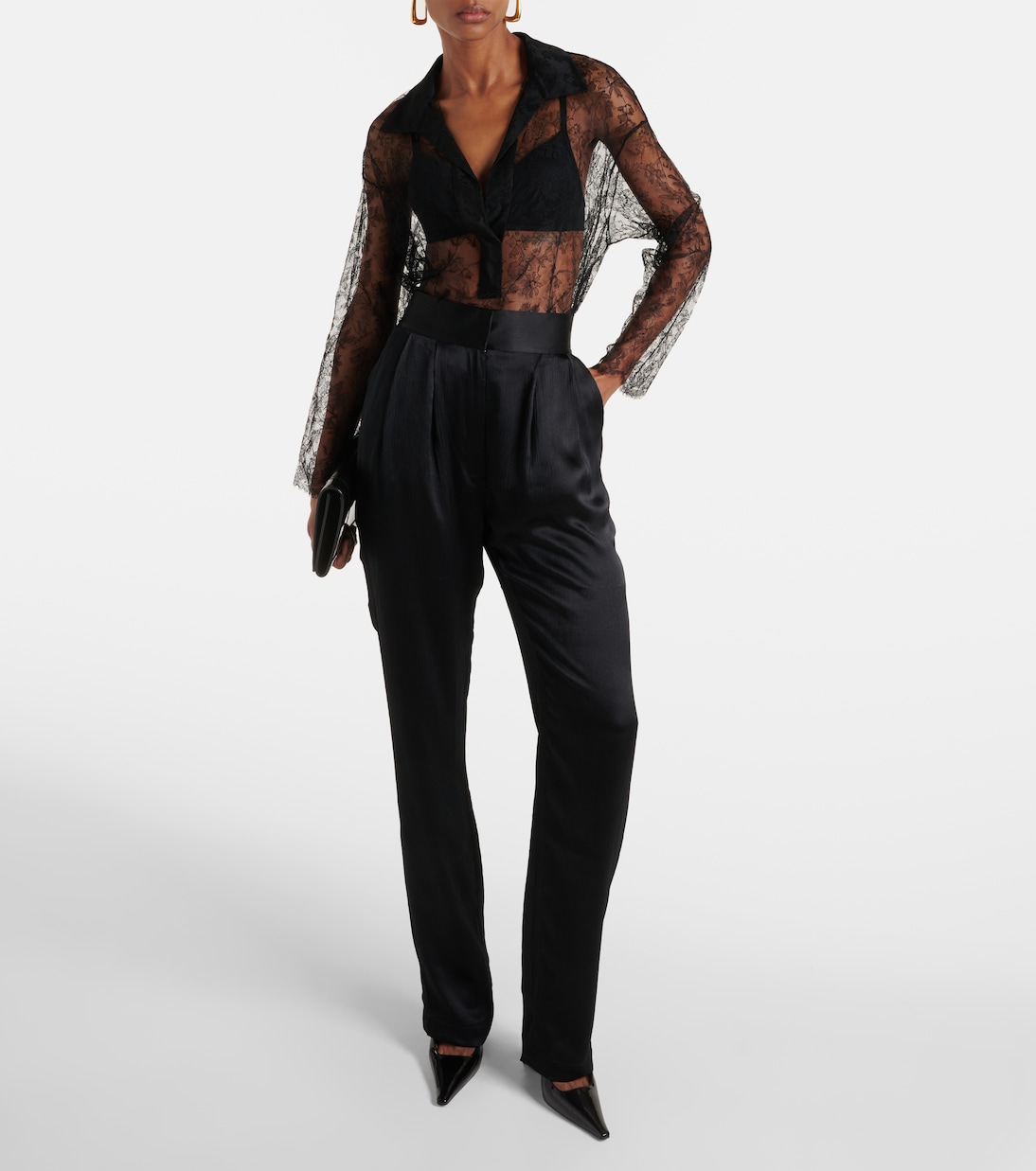 Lucie floral lace silk top | Tove