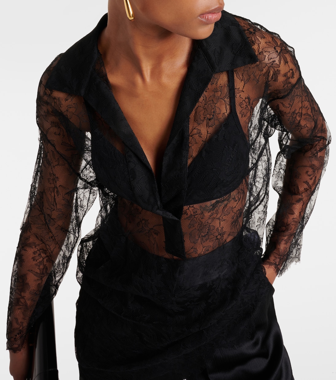 Lucie floral lace silk top | Tove