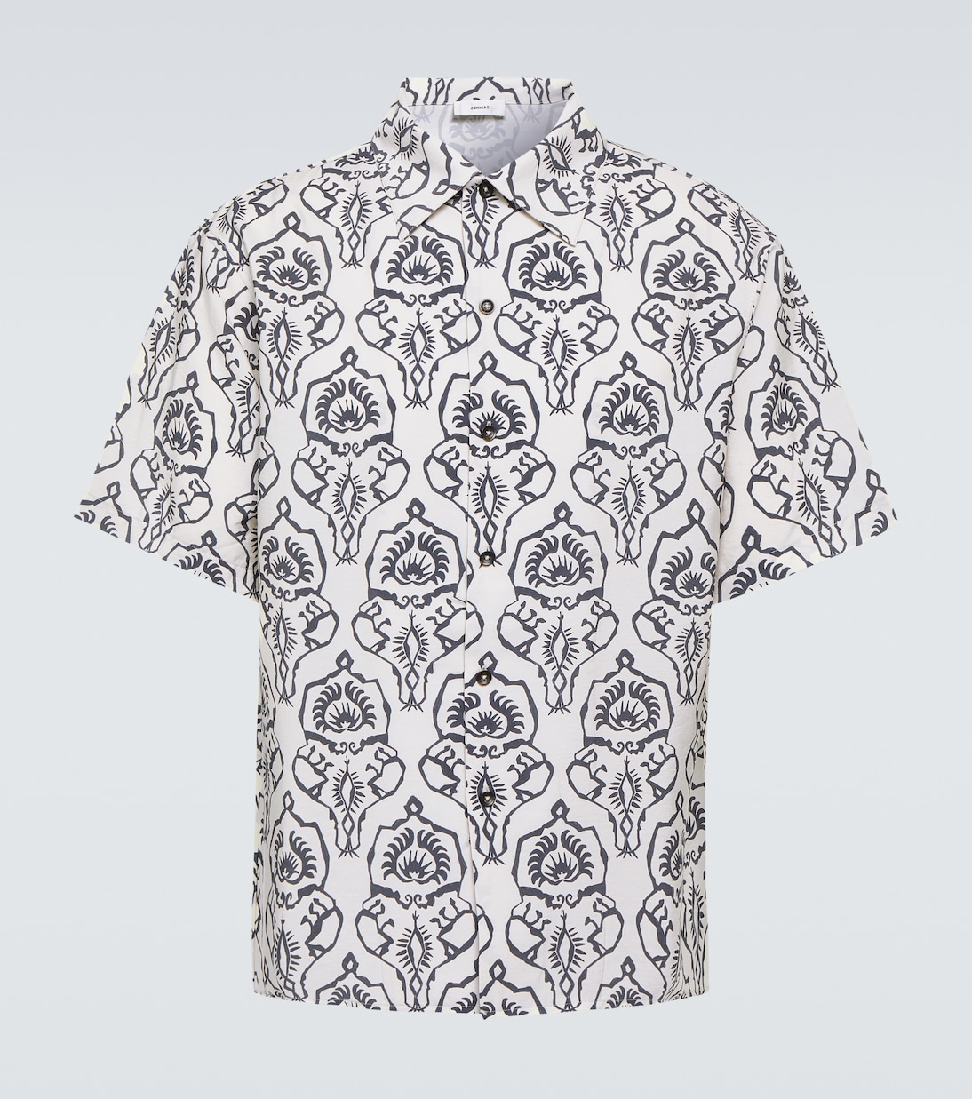 Chemise en coton mélangé à fleurs | Commas
