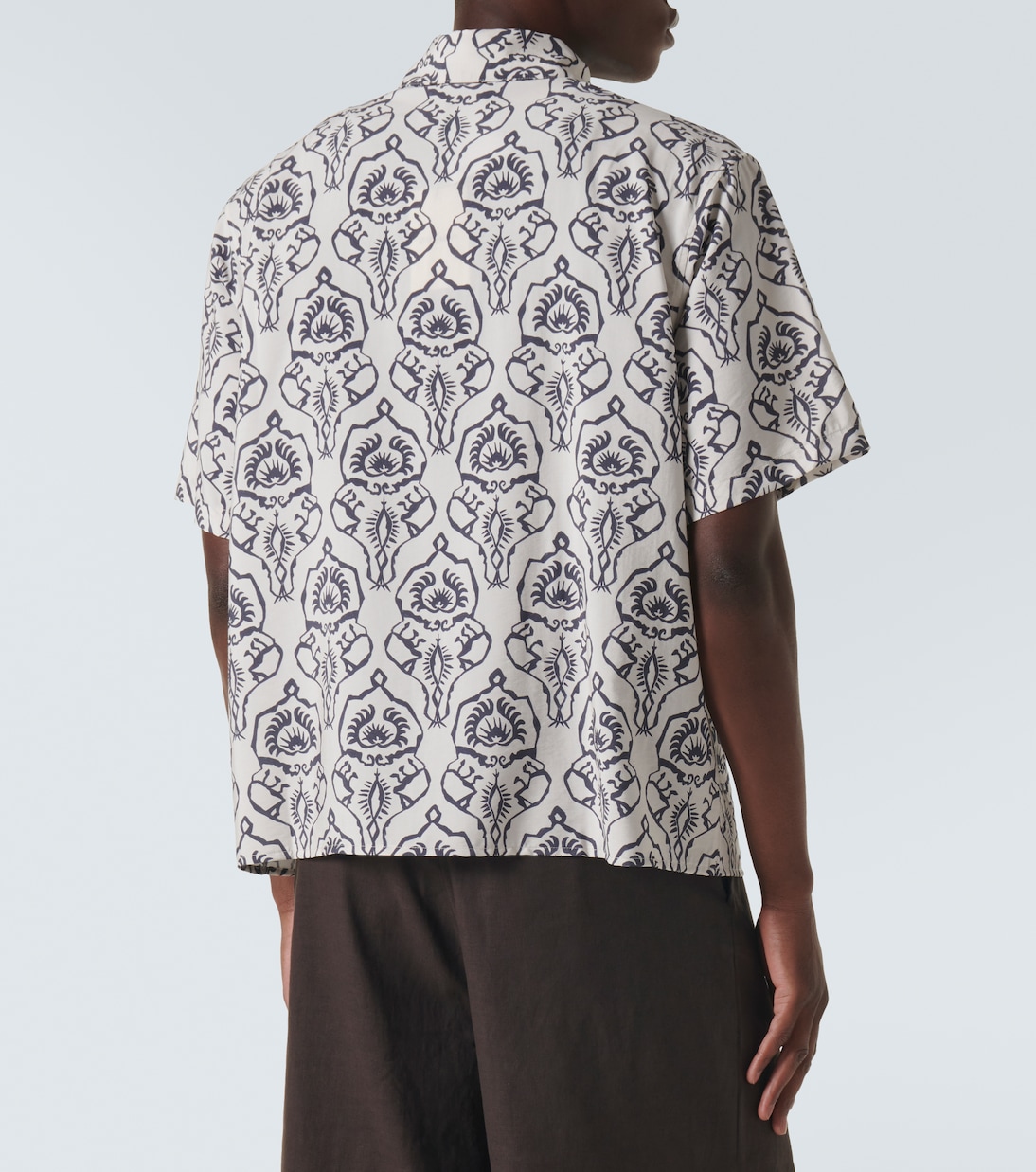Chemise en coton mélangé à fleurs | Commas