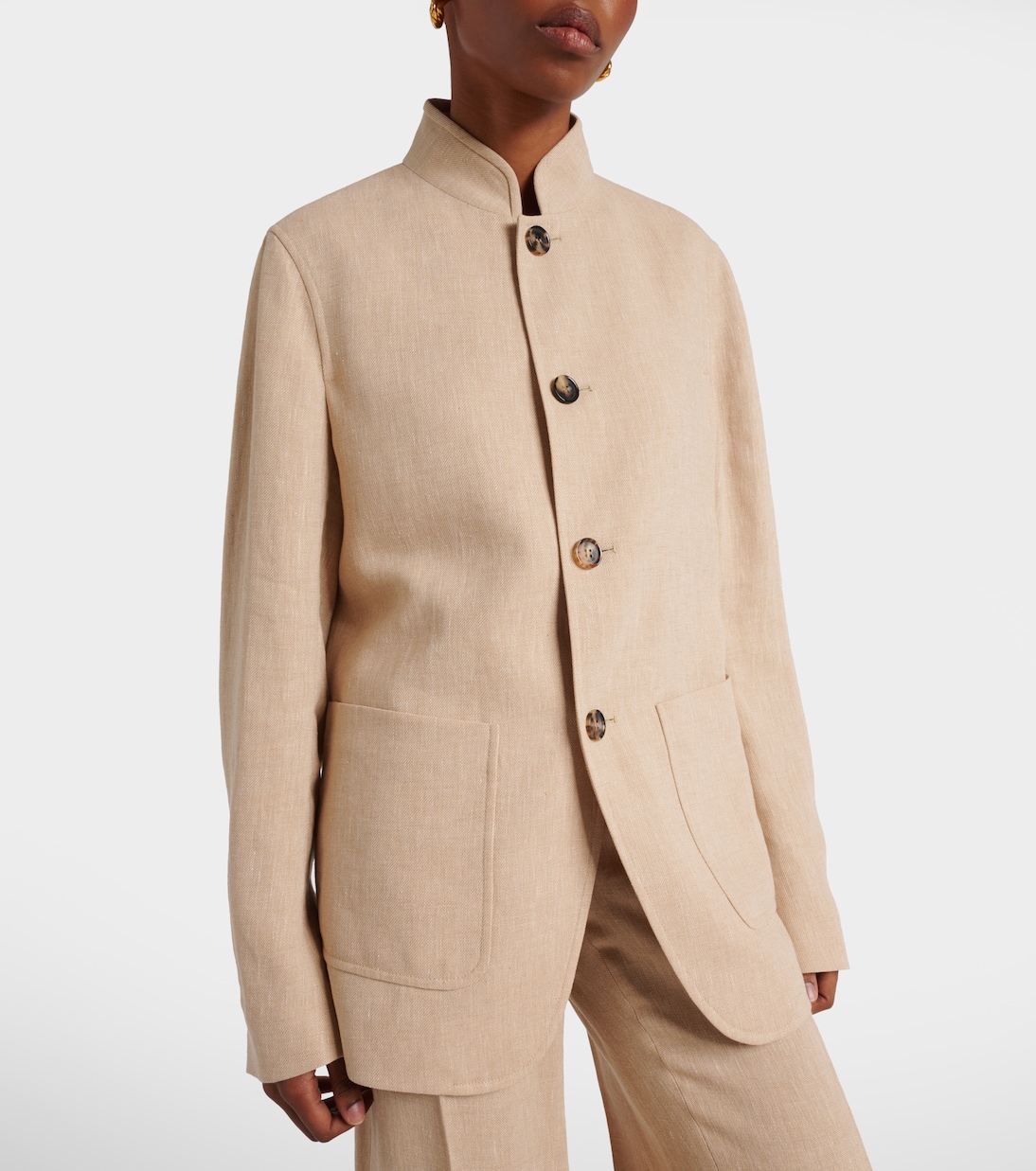 Spagna linen crêpe jacket | Loro Piana