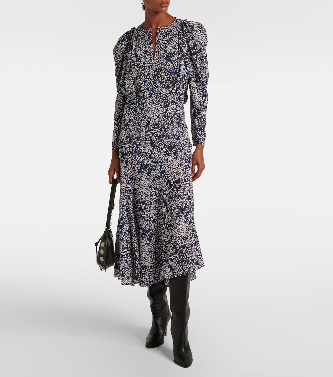 Hortensia printed crêpe de chine midi skirt | Isabel Marant