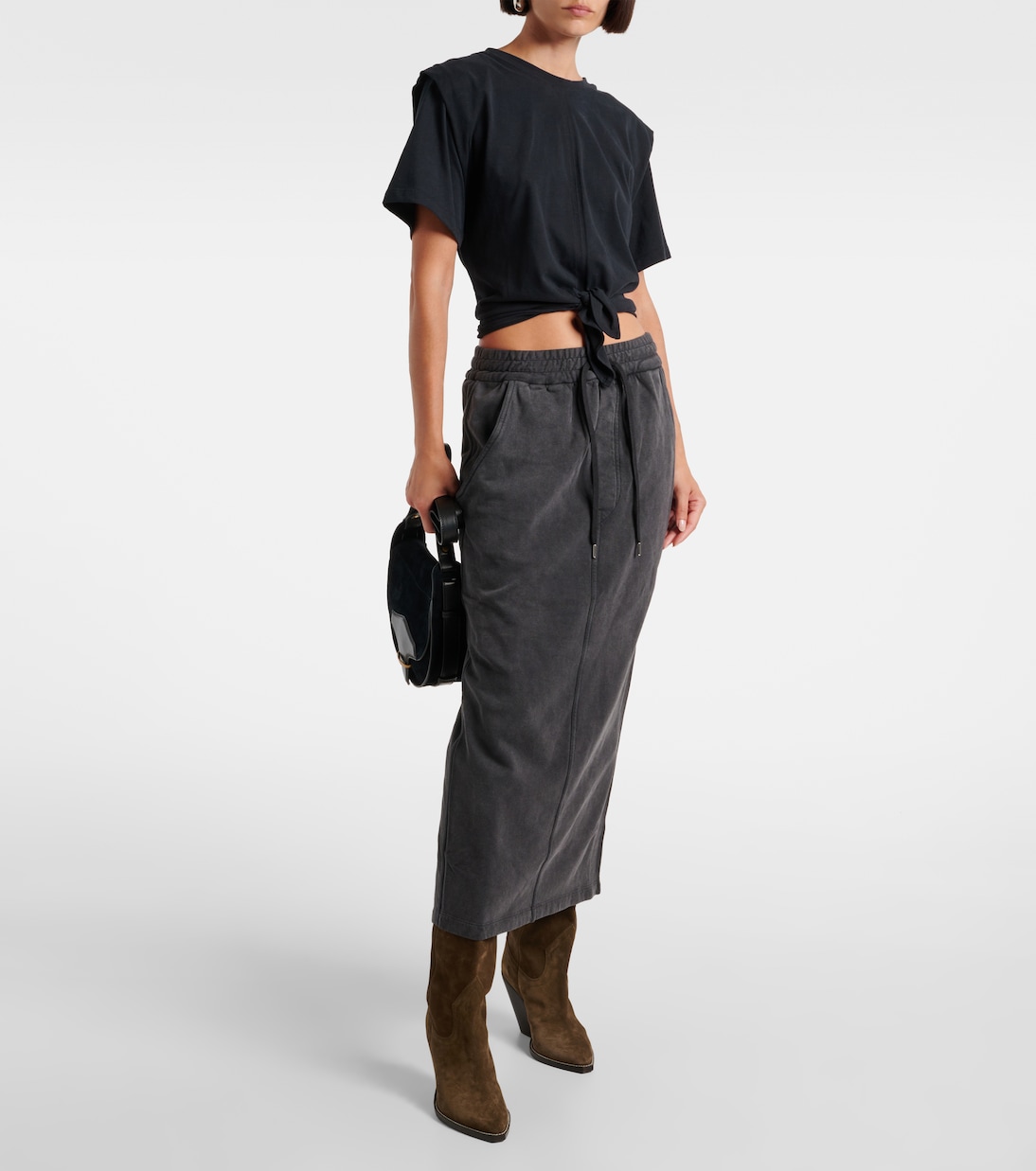 Midirock Noreen aus Baumwoll-Jersey | Marant Etoile