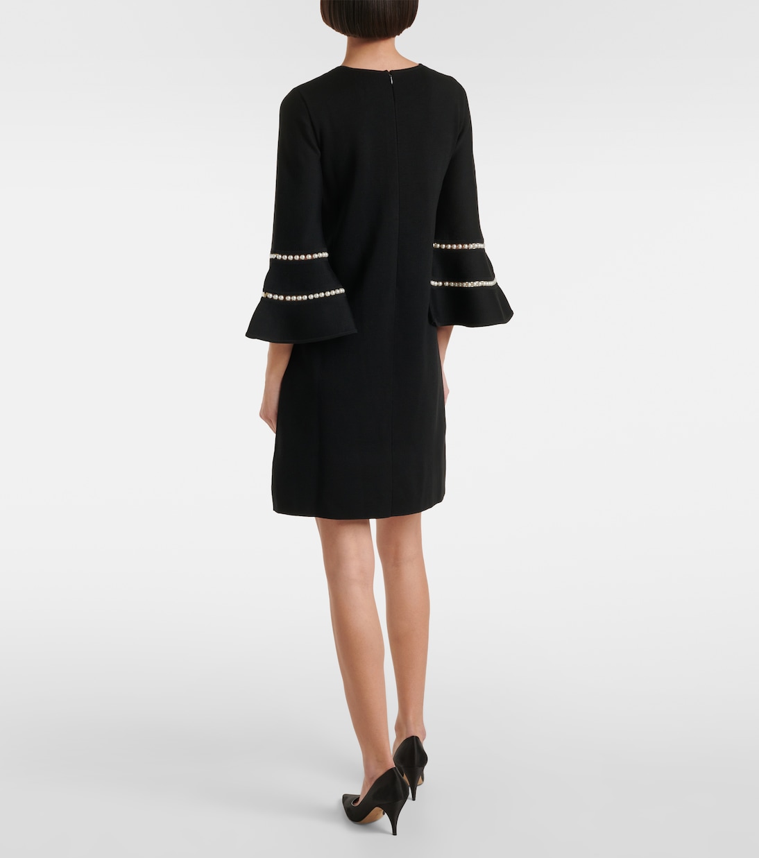 Embellished wool-blend minidress | Carolina Herrera