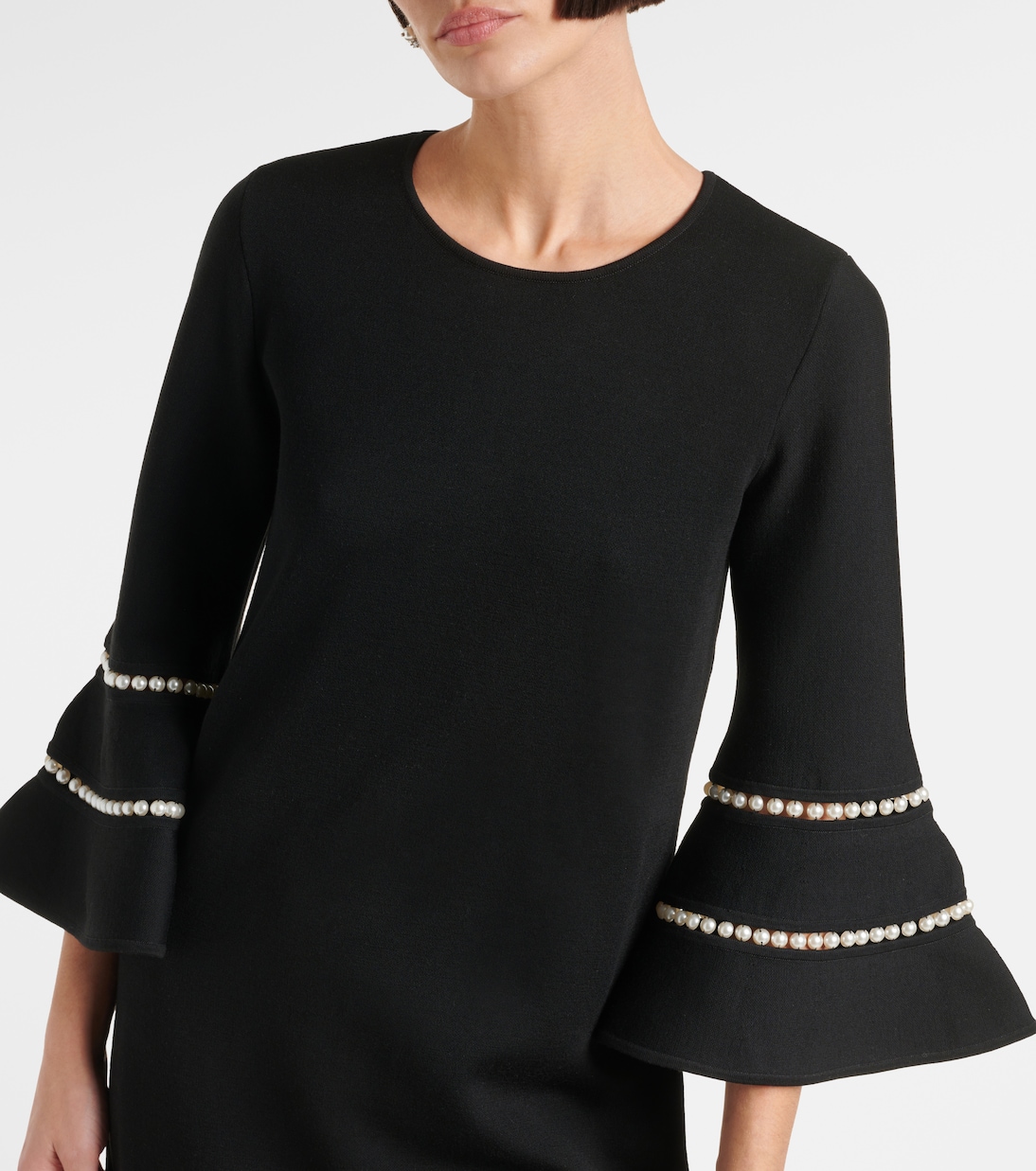 Embellished wool-blend minidress | Carolina Herrera