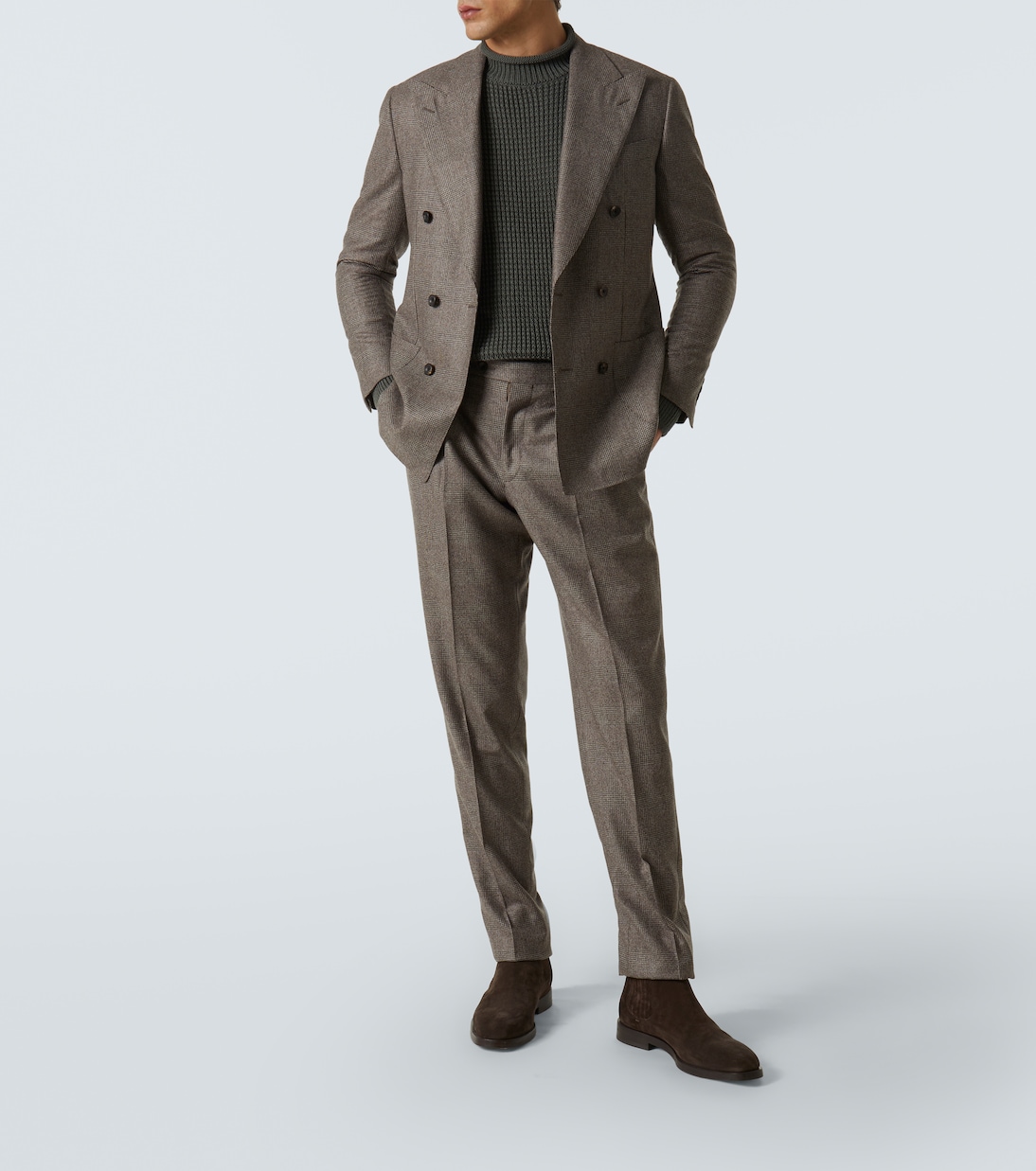 Fisherman waffle-knit wool sweater  | Sunspel