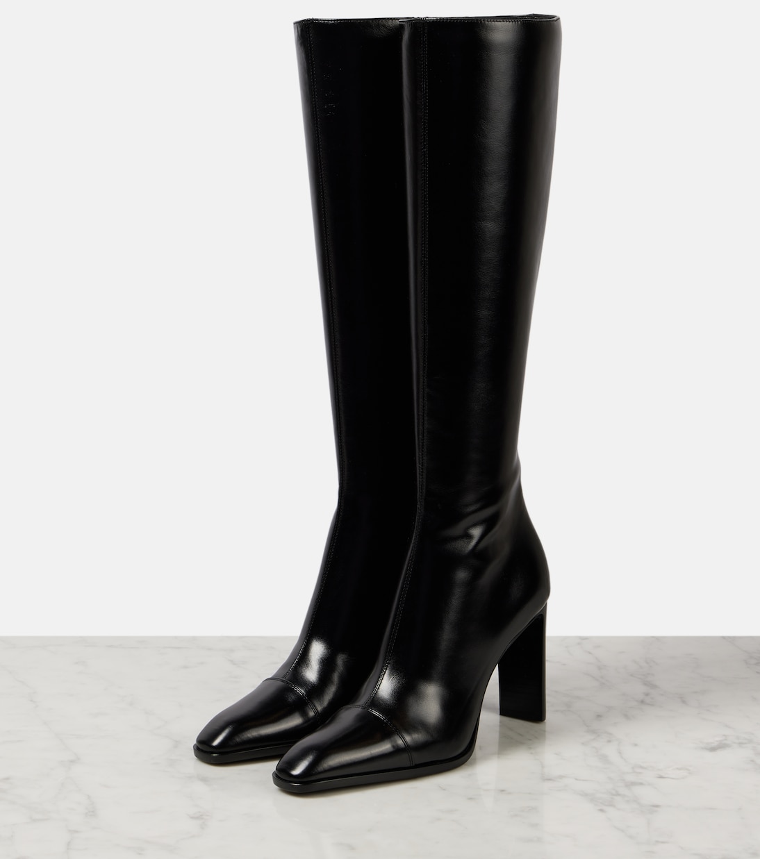 Stivali alti in pelle Venetia 95 di Saint Laurent per giovani alla moda