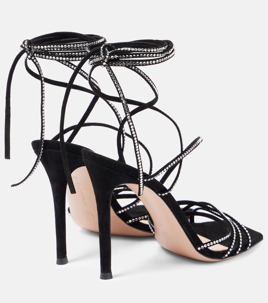 Sandales Ankletie 105 en daim | Gianvito Rossi