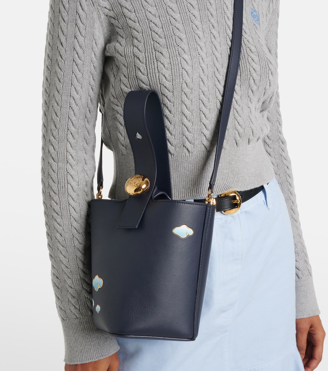 Secchiello Pebble Mini in pelle | Loewe