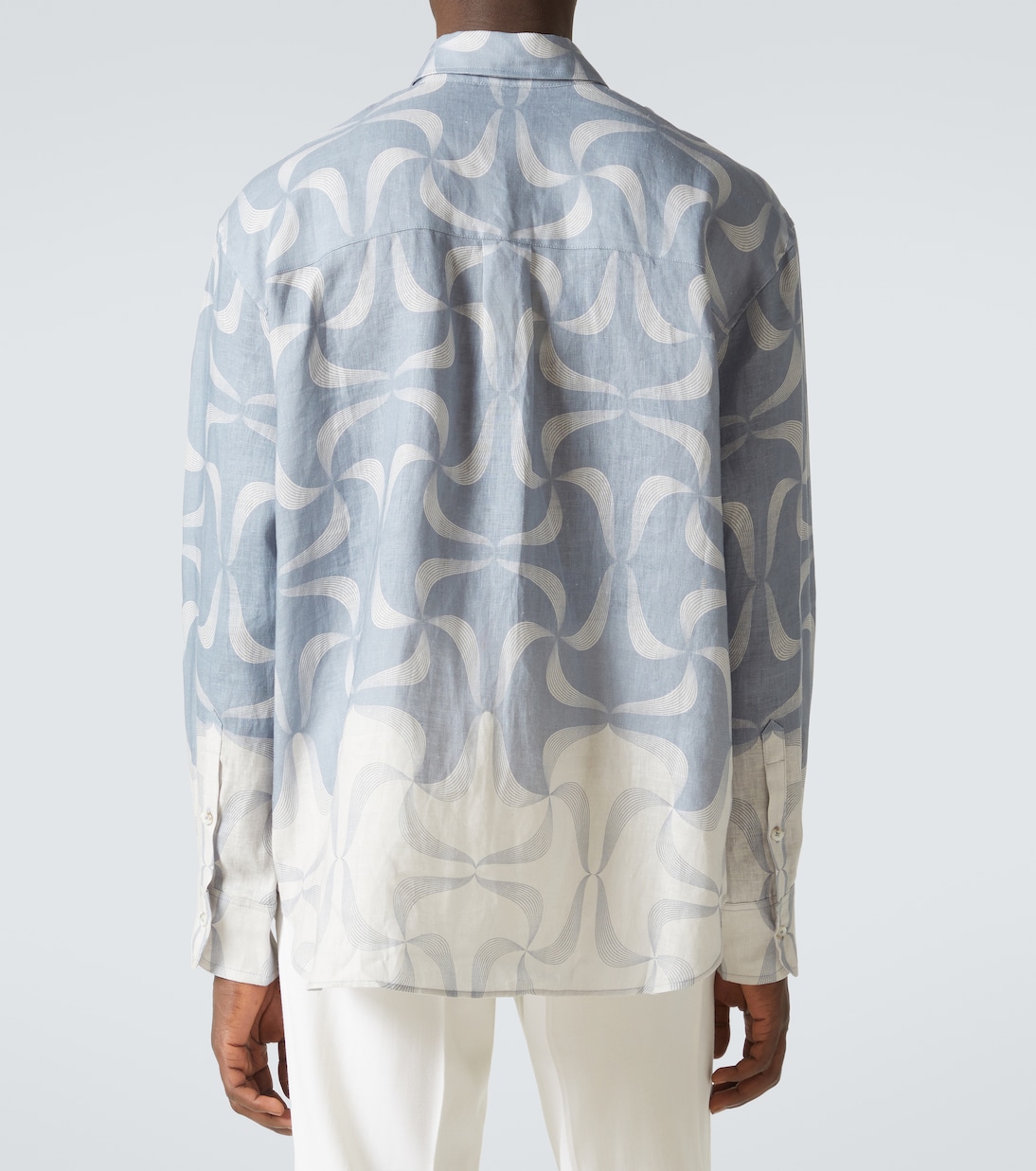 Camicia Mantra in lino con stampa | Commas