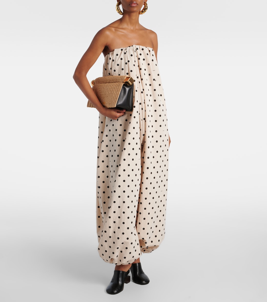 Rond Carré woven raffia-effect clutch | Jacquemus