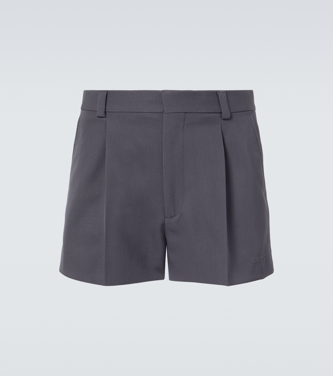 Logo pleated wool shorts | Gucci