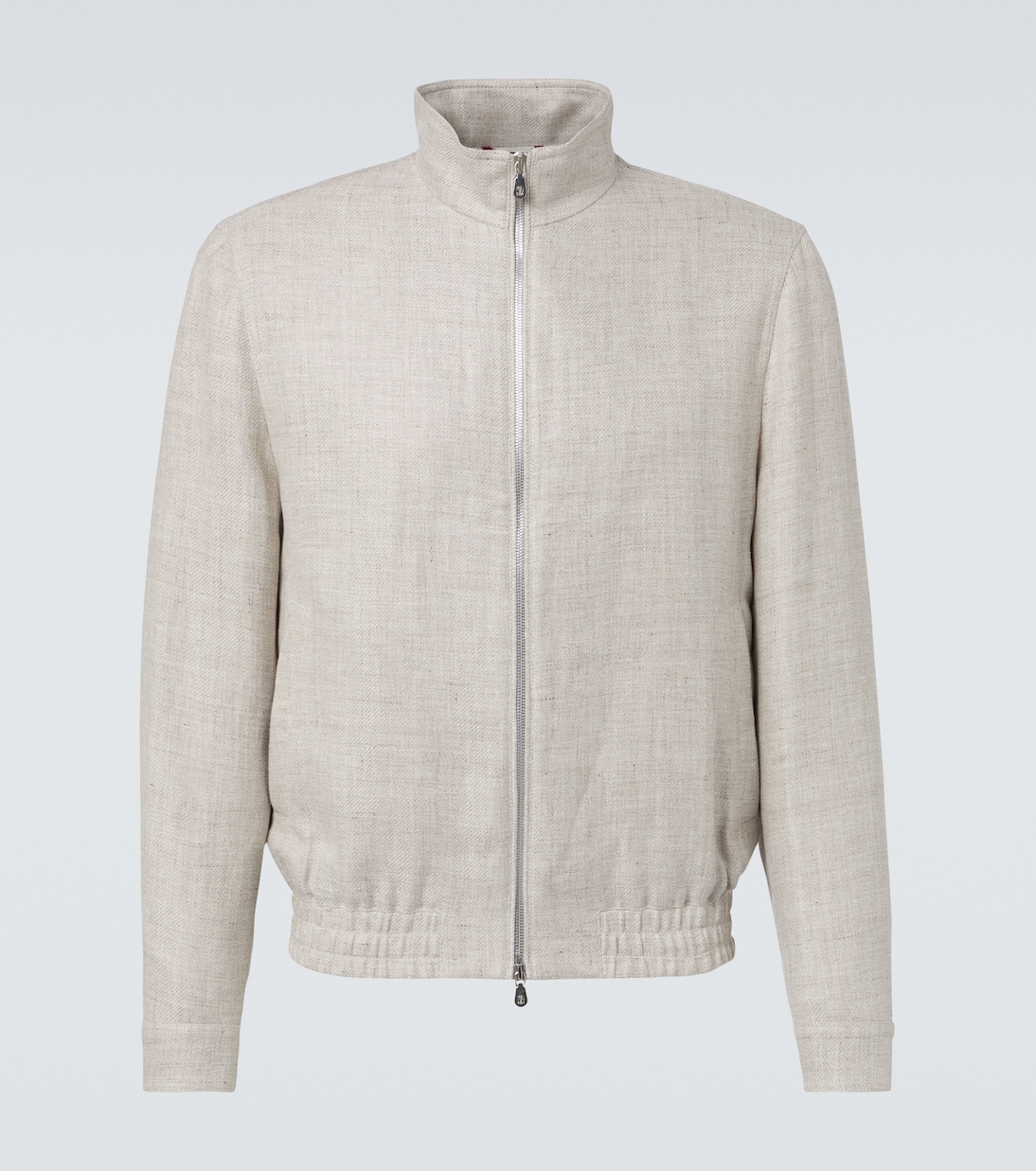 Linen, wool and silk bomber jacket | Brunello Cucinelli