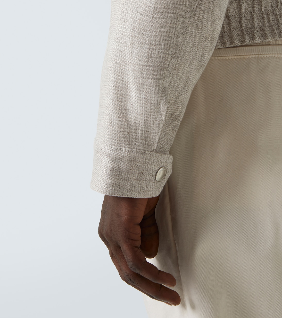 Linen, wool and silk bomber jacket | Brunello Cucinelli