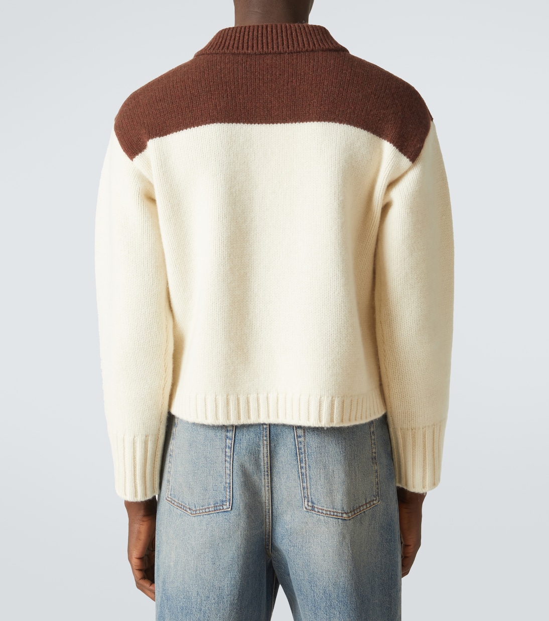 House intarsia wool polo sweater | JW Anderson