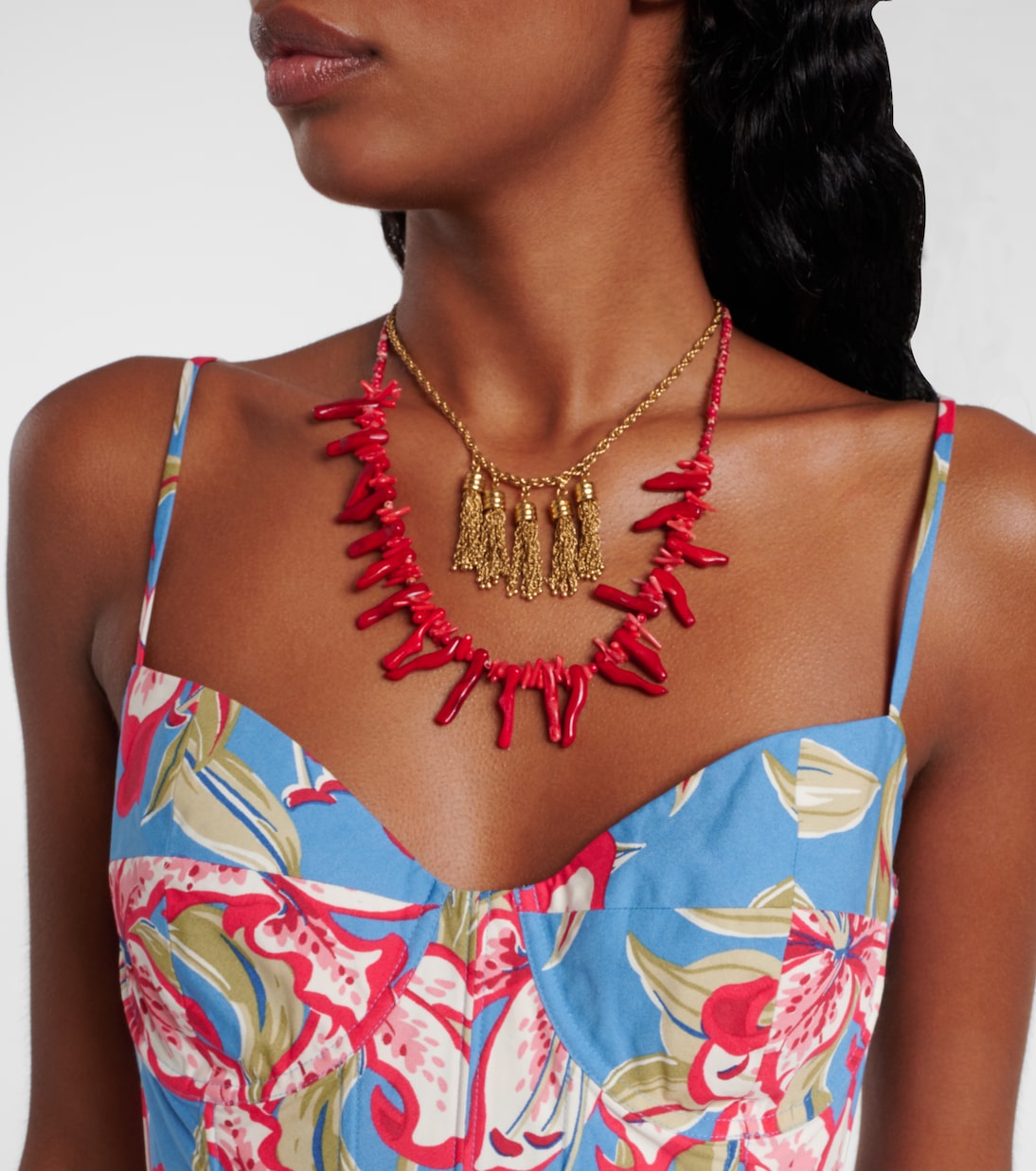 Bustier cropped in cotone con stampa | Polo Ralph Lauren