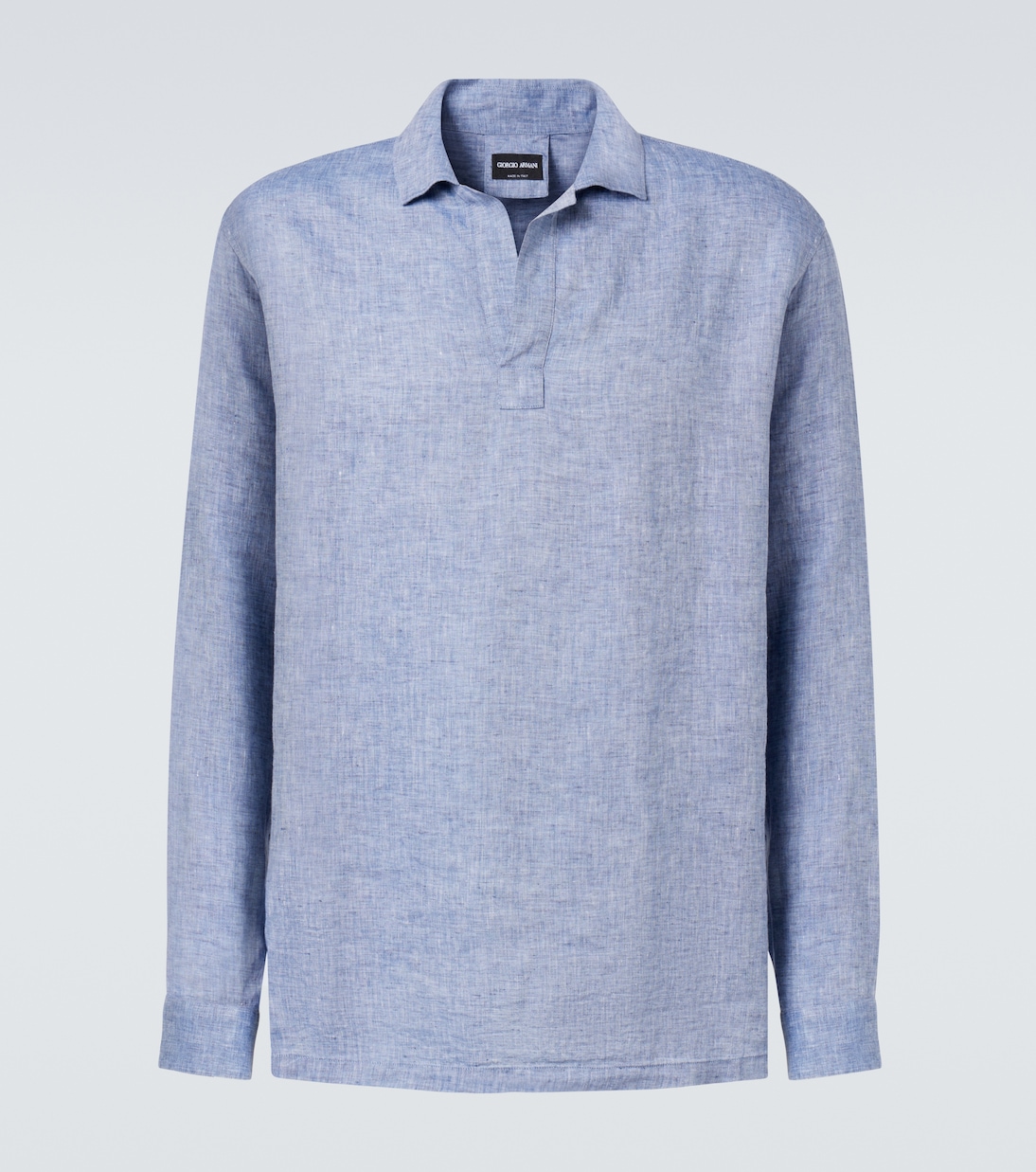 Polohemd aus Leinen-Canvas  | Giorgio Armani