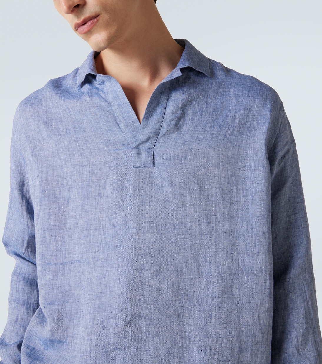 Polohemd aus Leinen-Canvas  | Giorgio Armani