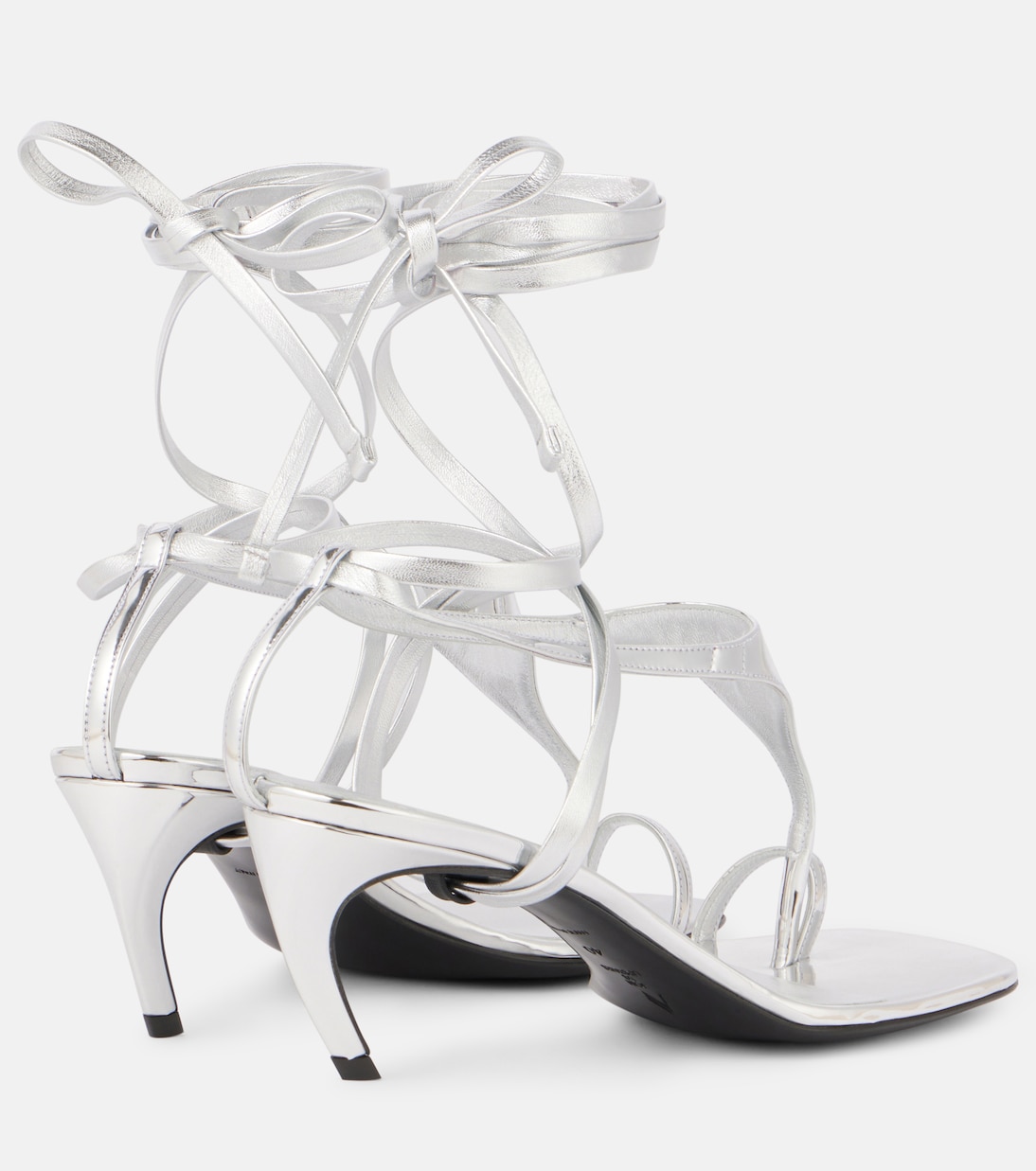 Sandali infradito Nova 65 in pelle metallizzata | The Attico