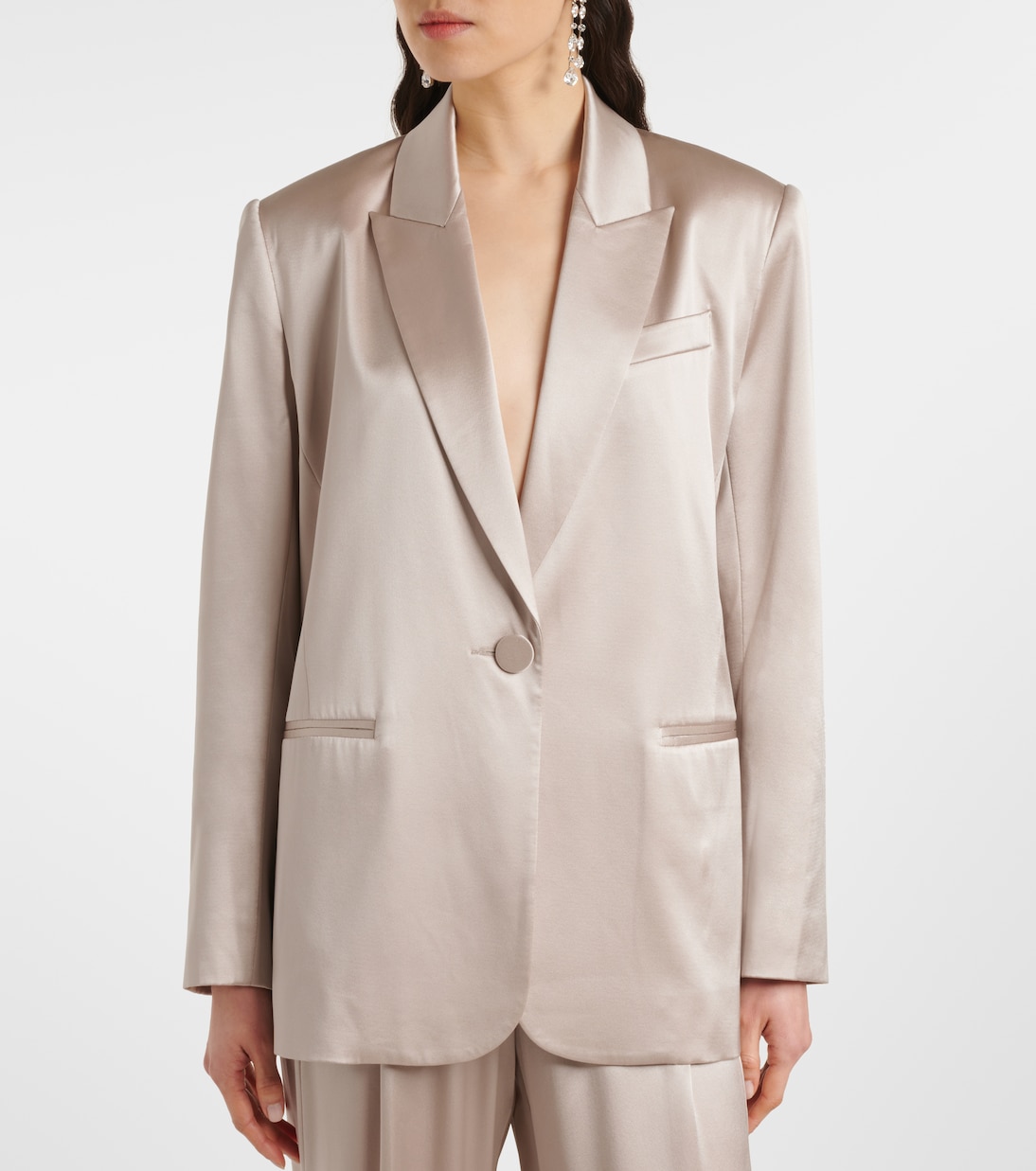Blazer oversize in raso di seta | The Sei