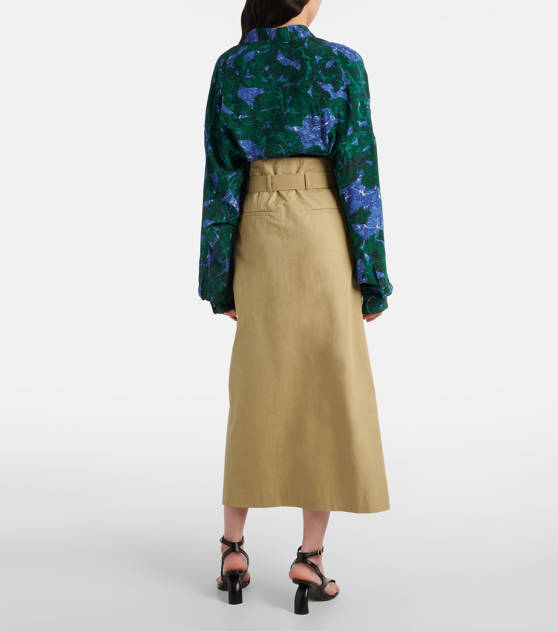 Jupe midi en coton | Dries Van Noten