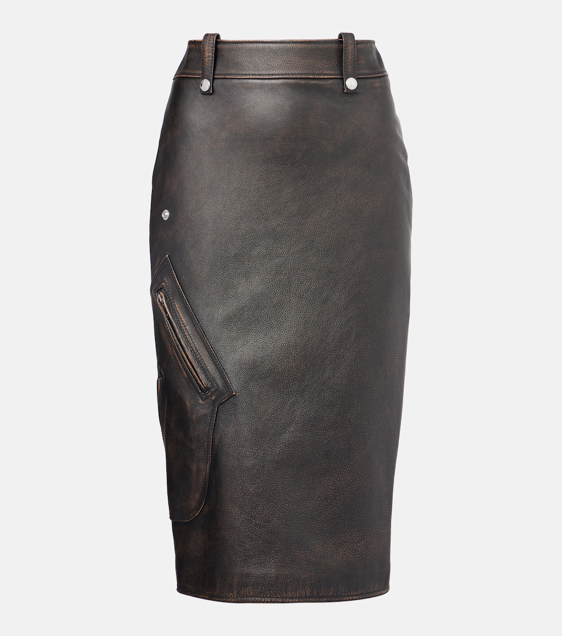 Bleistiftrock aus Leder | McQueen