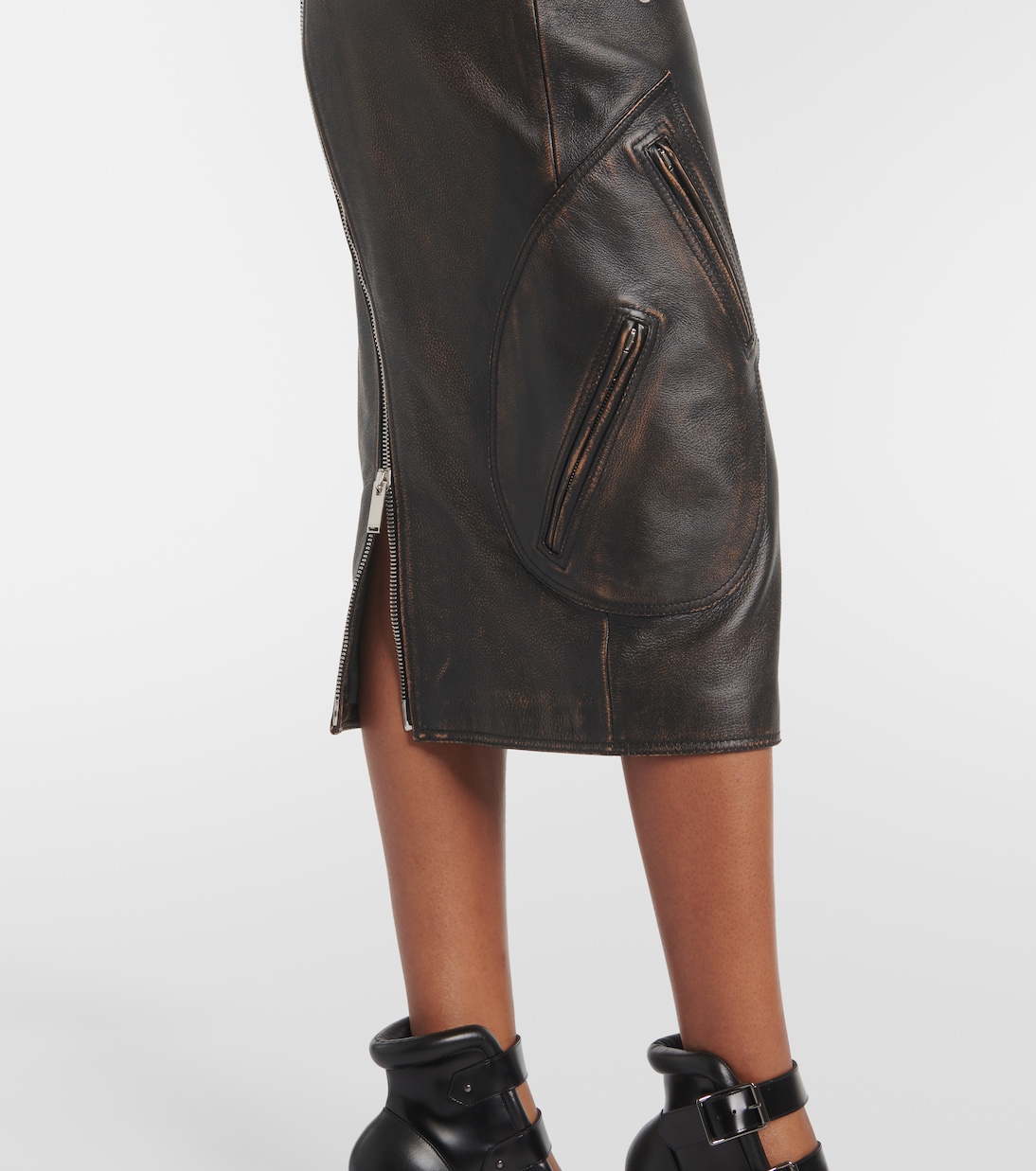 Bleistiftrock aus Leder | McQueen