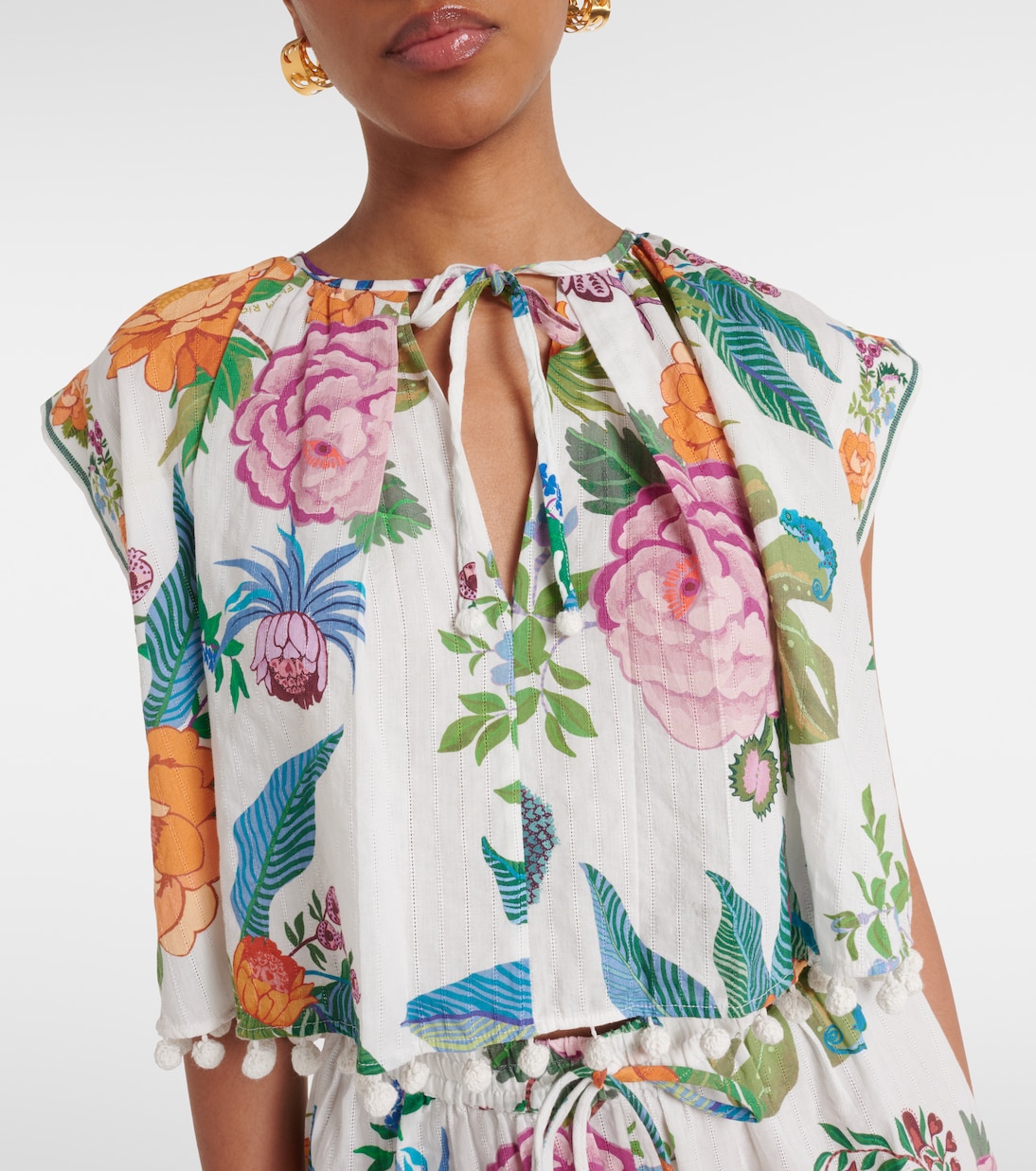 Cropped-Top Sweet Bloom aus Baumwolle | Farm Rio