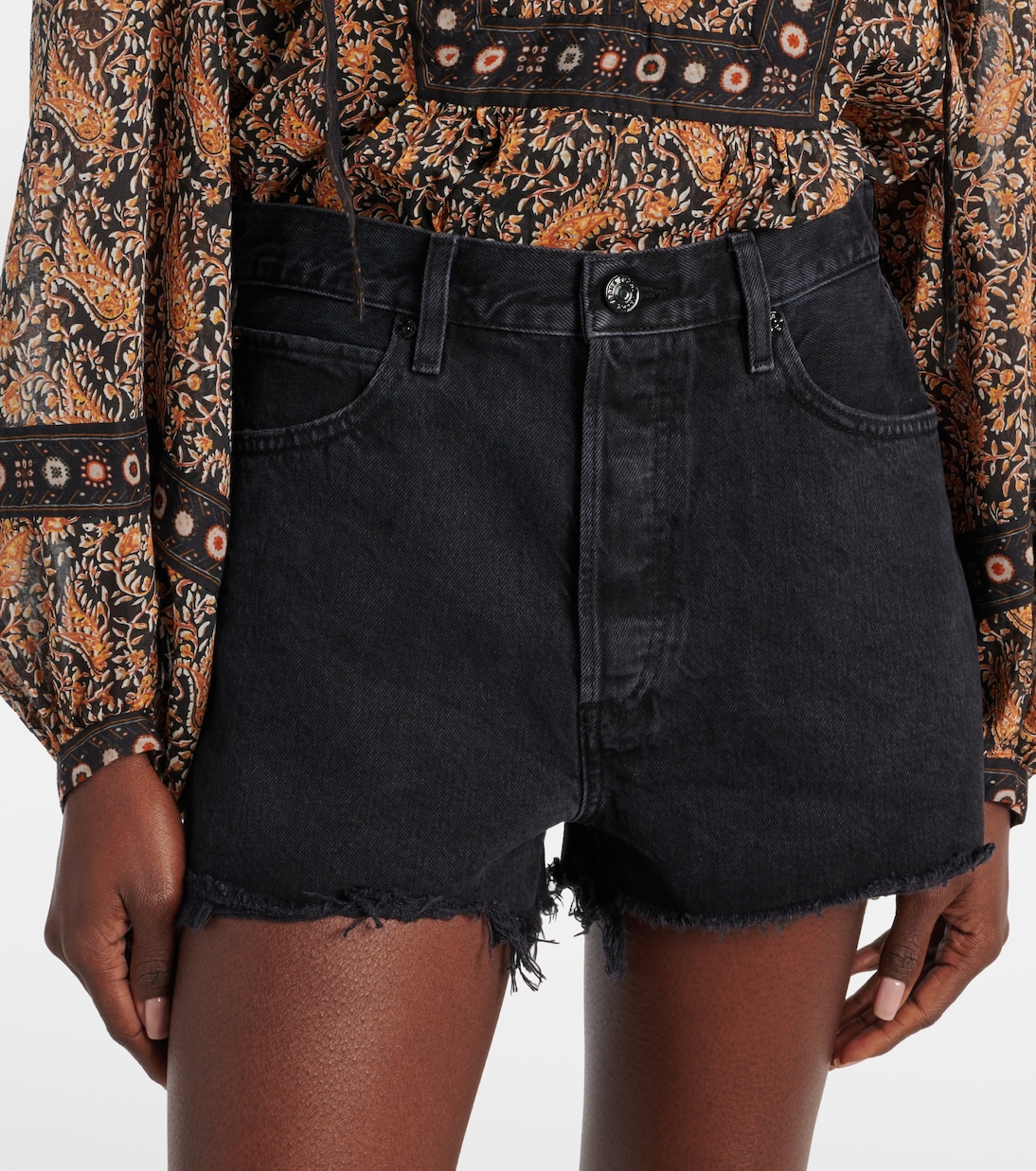 Frayed denim shorts | Frame