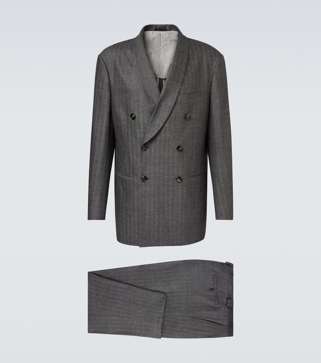 Chevron wool and cashmere-blend suit | Giorgio Armani