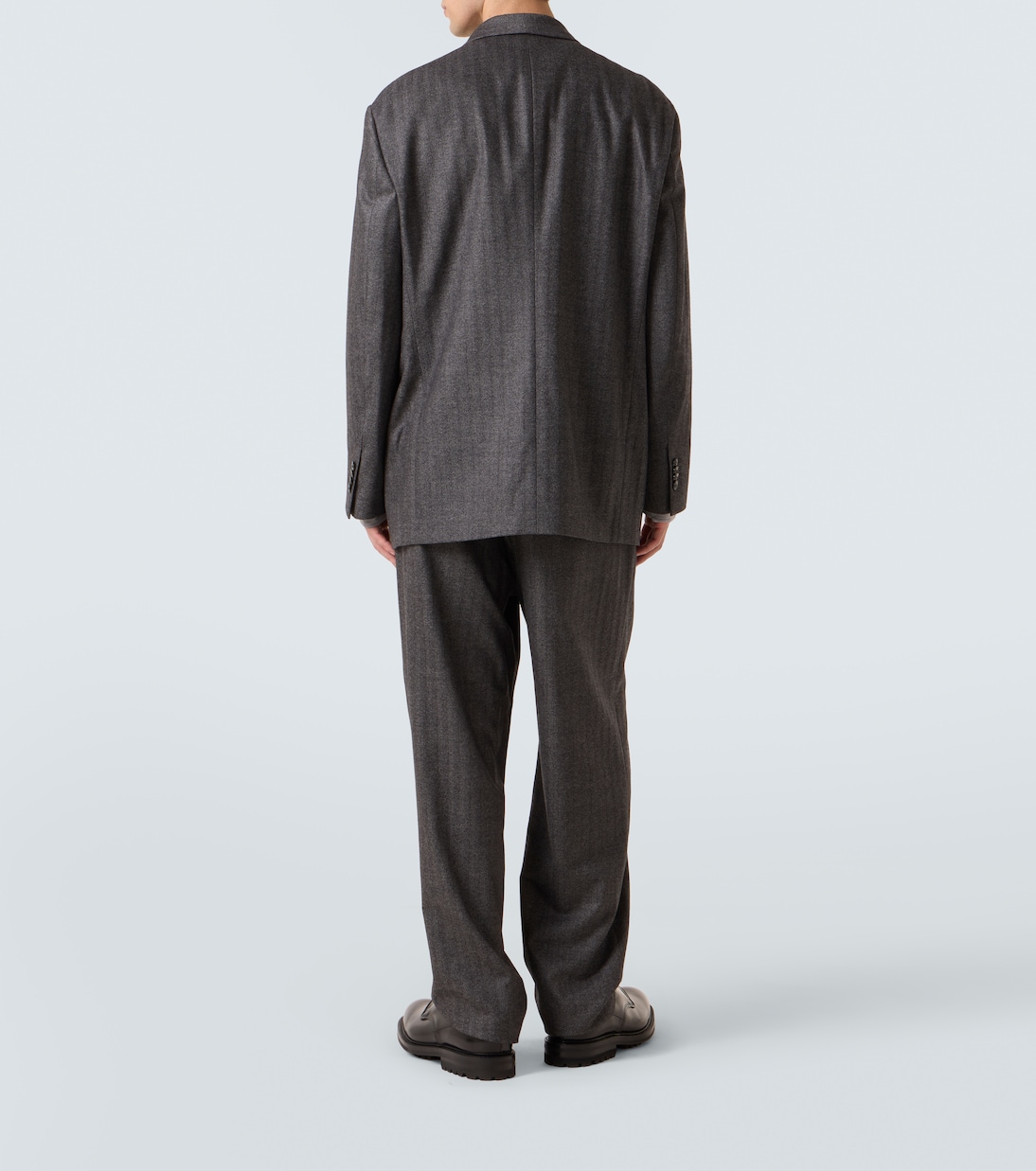 Chevron wool and cashmere-blend suit | Giorgio Armani