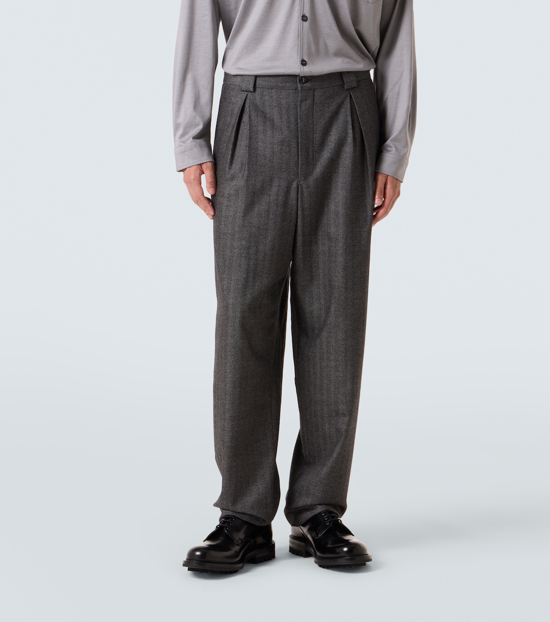 Chevron wool and cashmere-blend suit | Giorgio Armani