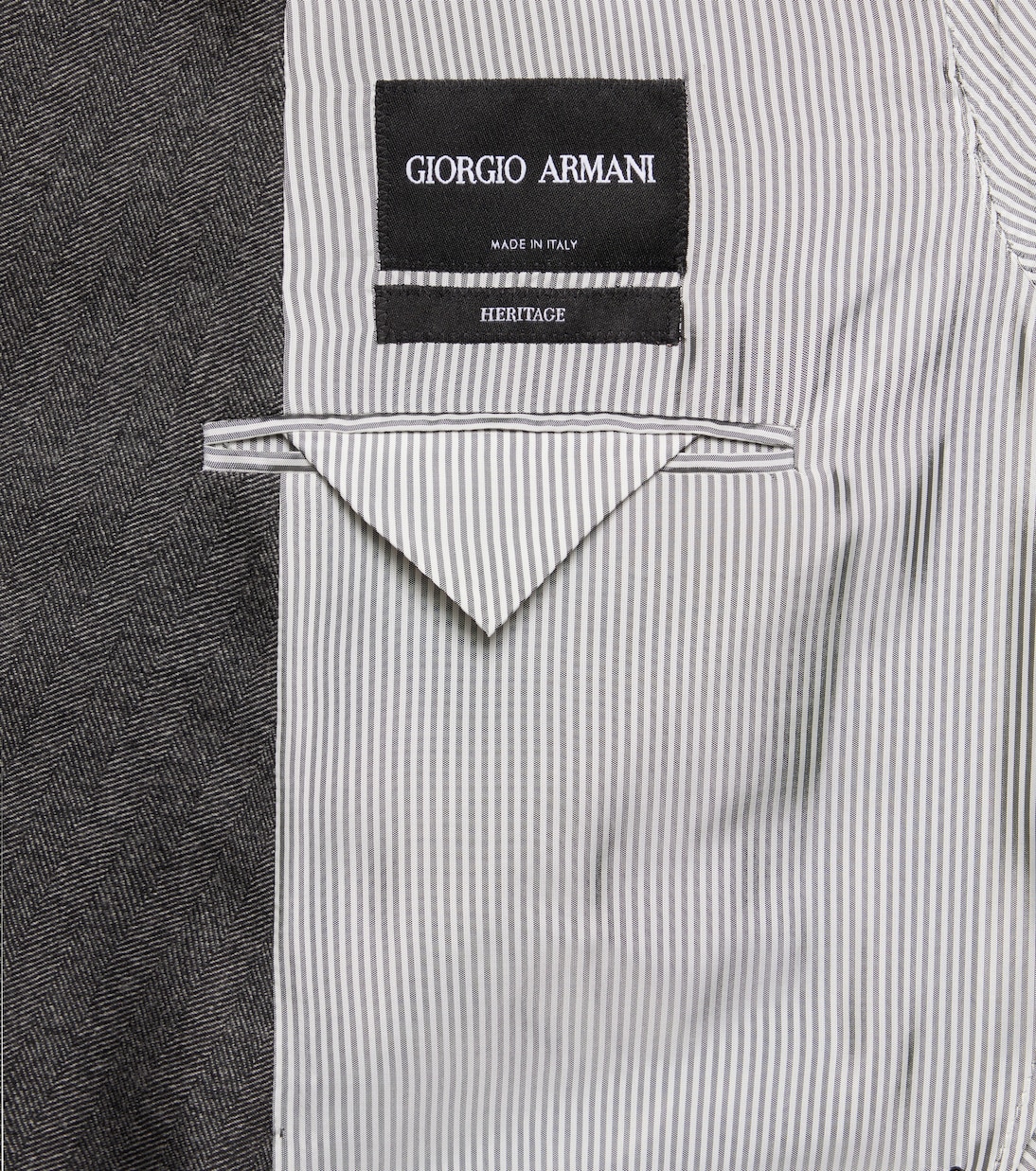 Chevron wool and cashmere-blend suit | Giorgio Armani
