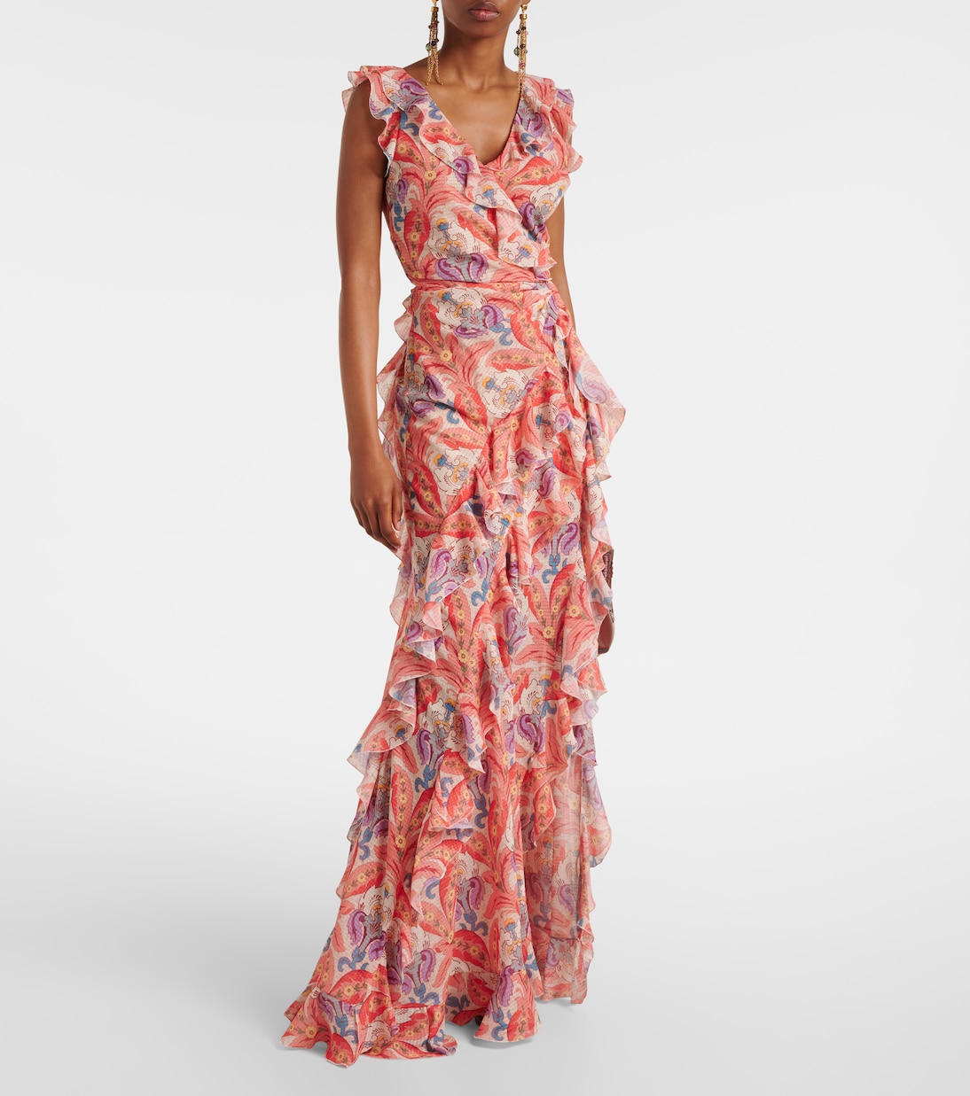 Paisley ruffled maxi dress | Etro