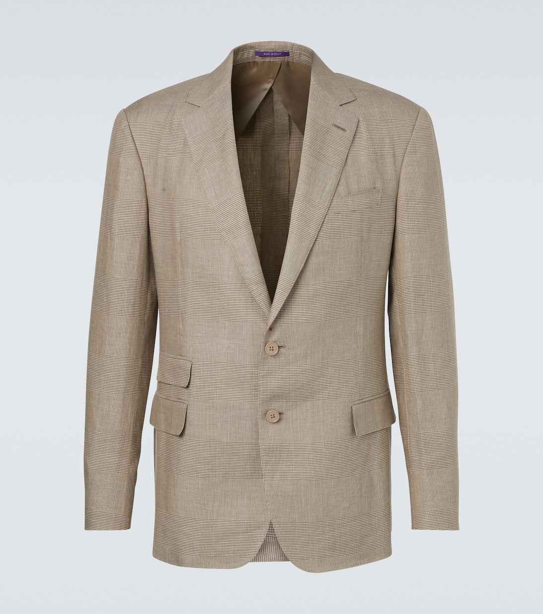 Checked linen and silk blazer | Ralph Lauren Purple Label