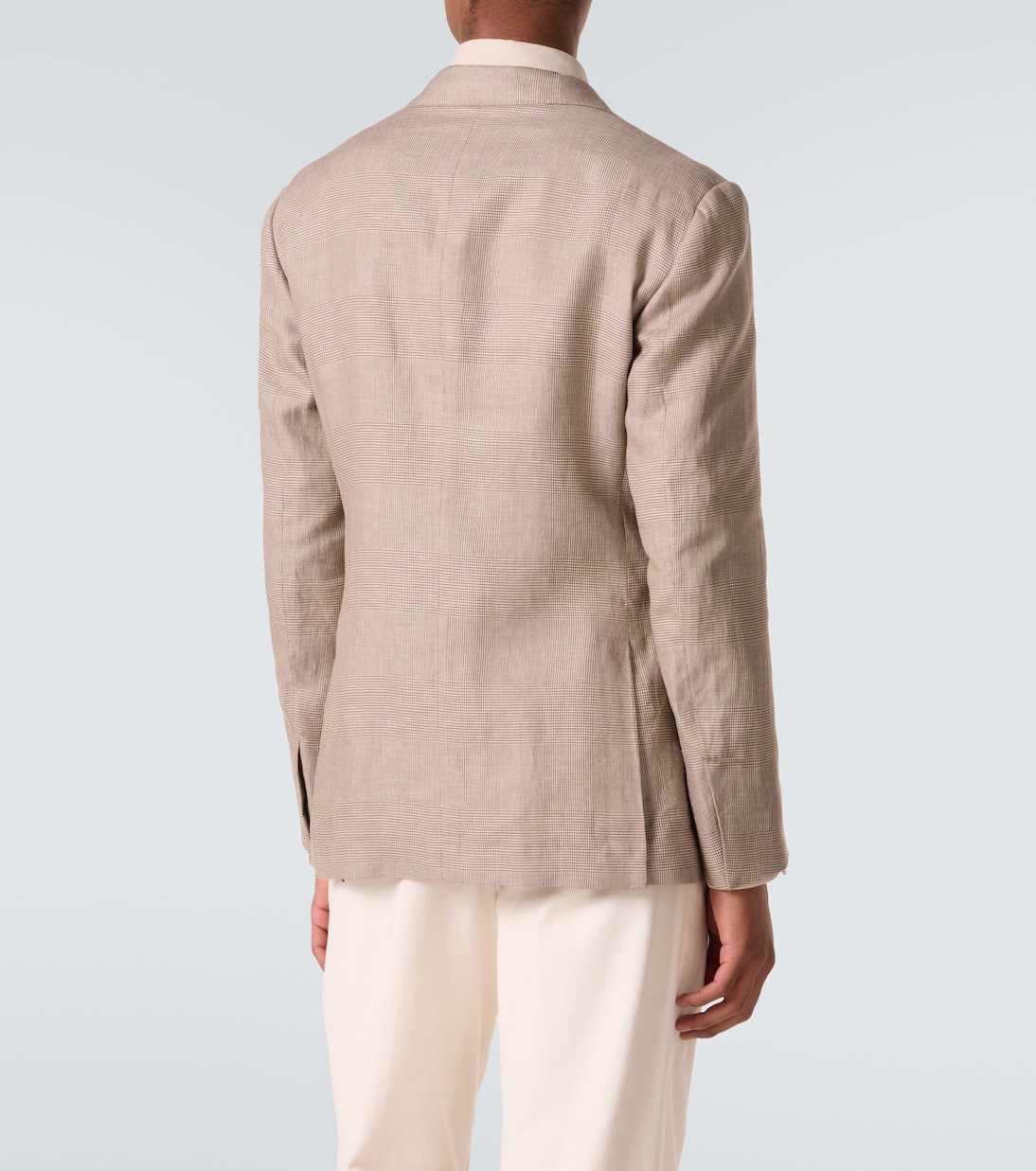 Blazer en lin et soie à carreaux | Ralph Lauren Purple Label