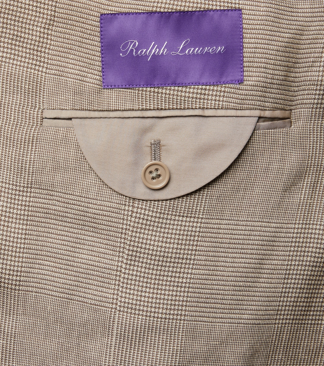 Checked linen and silk blazer | Ralph Lauren Purple Label