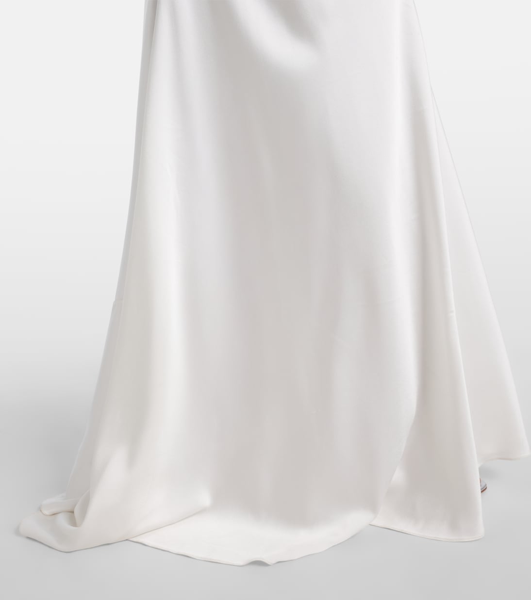 Robe longue Paloma en satin à perles fantaisie | Clio Peppiatt